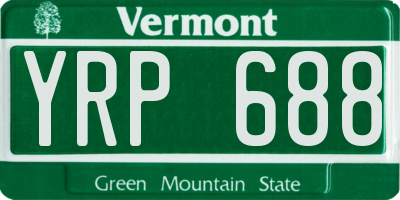 VT license plate YRP688