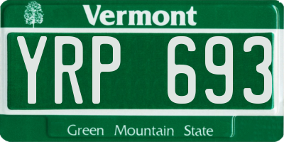 VT license plate YRP693