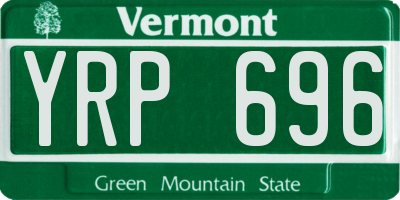VT license plate YRP696