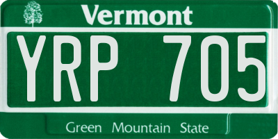 VT license plate YRP705