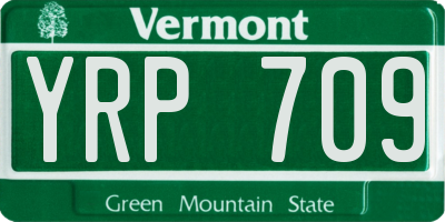 VT license plate YRP709