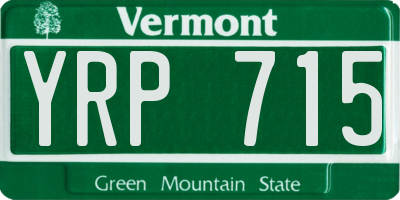 VT license plate YRP715