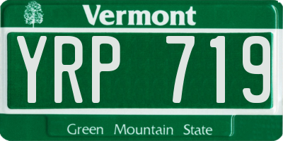 VT license plate YRP719