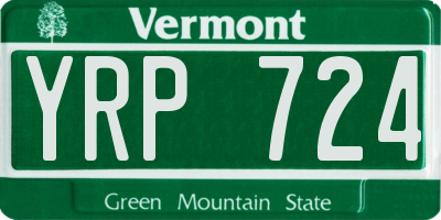 VT license plate YRP724
