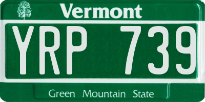 VT license plate YRP739