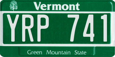 VT license plate YRP741