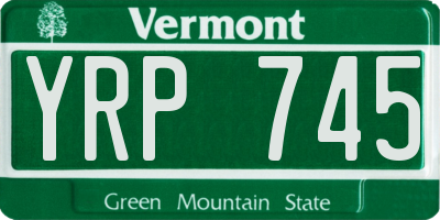 VT license plate YRP745