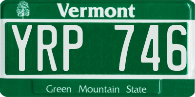 VT license plate YRP746