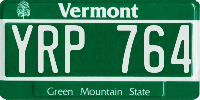 VT license plate YRP764