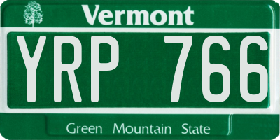 VT license plate YRP766