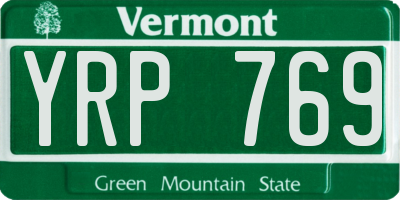 VT license plate YRP769