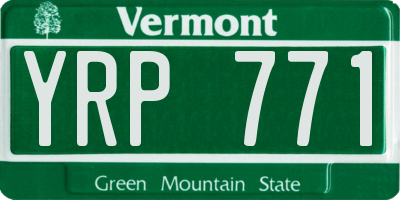 VT license plate YRP771