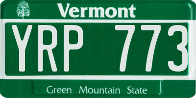 VT license plate YRP773