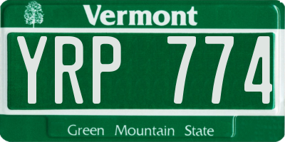 VT license plate YRP774
