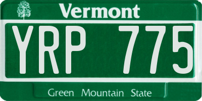 VT license plate YRP775