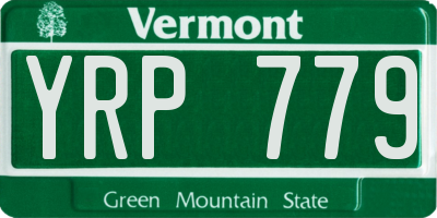 VT license plate YRP779