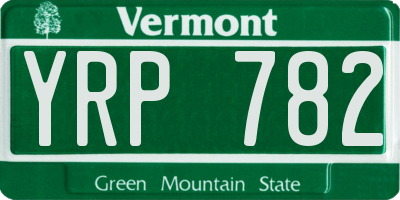 VT license plate YRP782