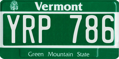 VT license plate YRP786