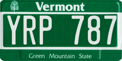 VT license plate YRP787