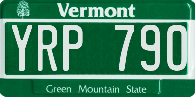 VT license plate YRP790