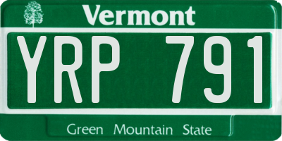 VT license plate YRP791