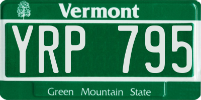 VT license plate YRP795