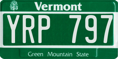 VT license plate YRP797