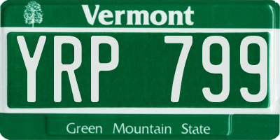 VT license plate YRP799