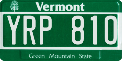 VT license plate YRP810