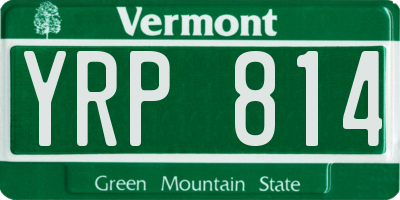 VT license plate YRP814