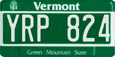 VT license plate YRP824