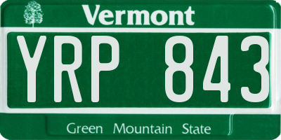 VT license plate YRP843