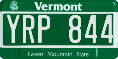 VT license plate YRP844