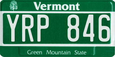 VT license plate YRP846