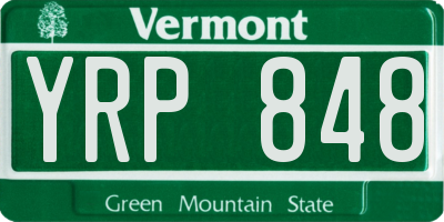 VT license plate YRP848