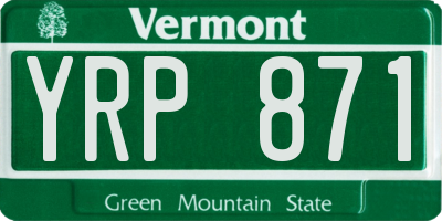 VT license plate YRP871