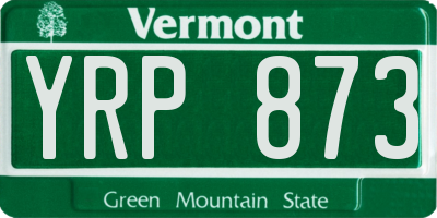 VT license plate YRP873
