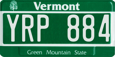 VT license plate YRP884