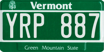 VT license plate YRP887