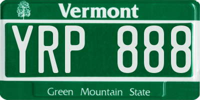 VT license plate YRP888