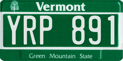 VT license plate YRP891