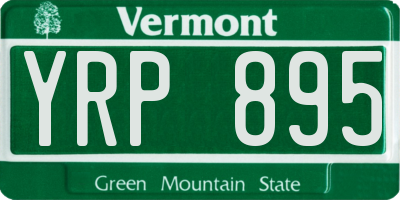 VT license plate YRP895