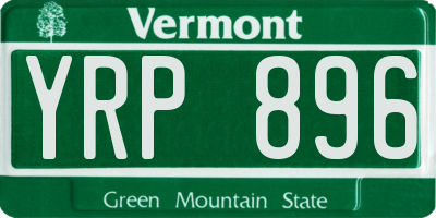 VT license plate YRP896