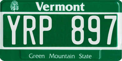 VT license plate YRP897