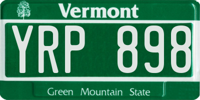 VT license plate YRP898