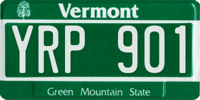 VT license plate YRP901
