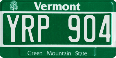 VT license plate YRP904