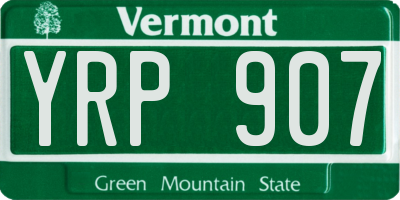 VT license plate YRP907
