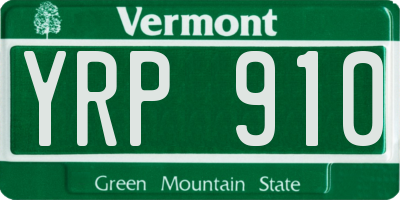 VT license plate YRP910