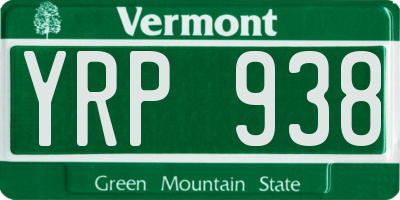 VT license plate YRP938